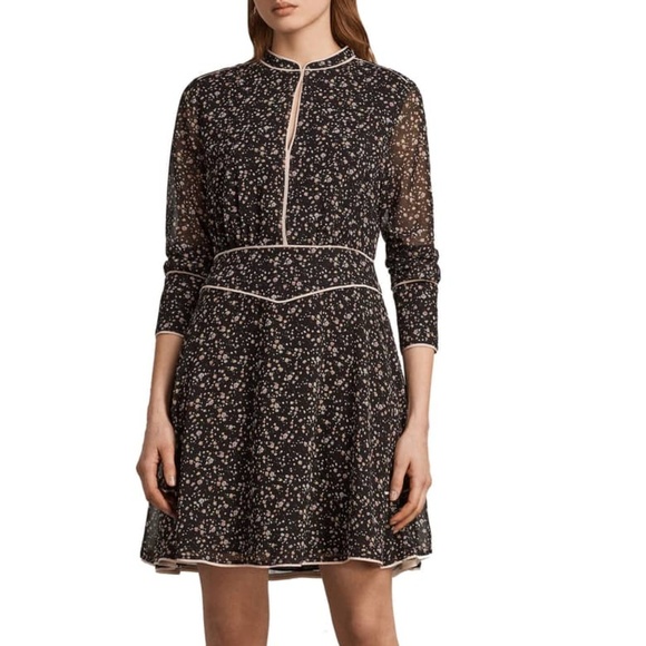 All Saints Dresses & Skirts - All Saints NEW Black Kay Pepper Floral Dress